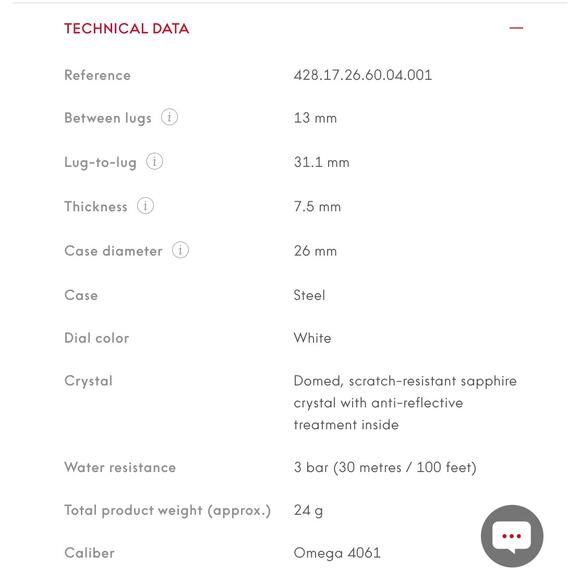 Omega DE VILLE MINI TRÉSOR Women's Diamond Watch 26 MM, Steel on Toile De Jouy - Picture 15 of 16